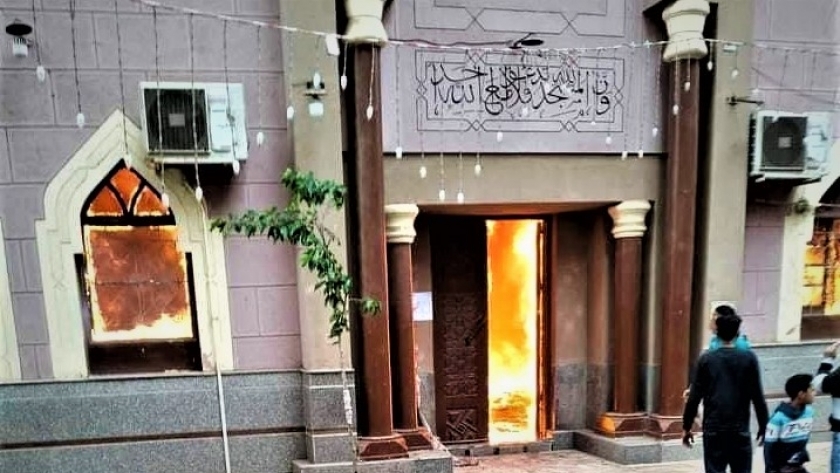 حريق مسجد في الدقهلية
