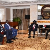 السيسي خلال استقباله رئيس جنوب السودان