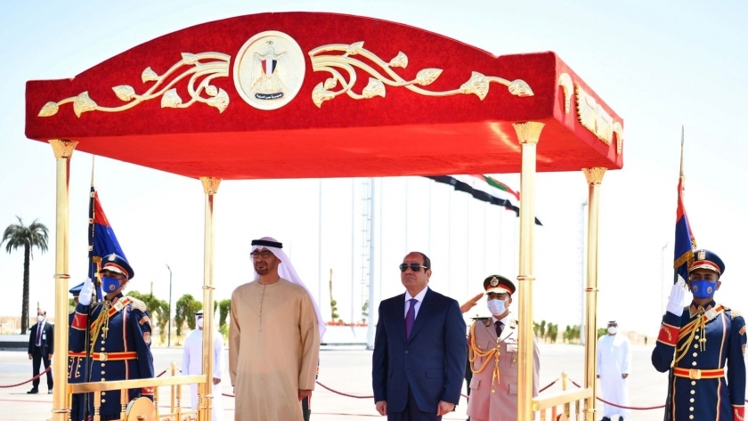 الرئيس السيسي يستقبل رئيس دولة الإمارات