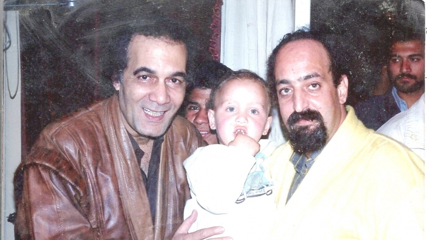 محمود ياسين مع شقيق شهيرة