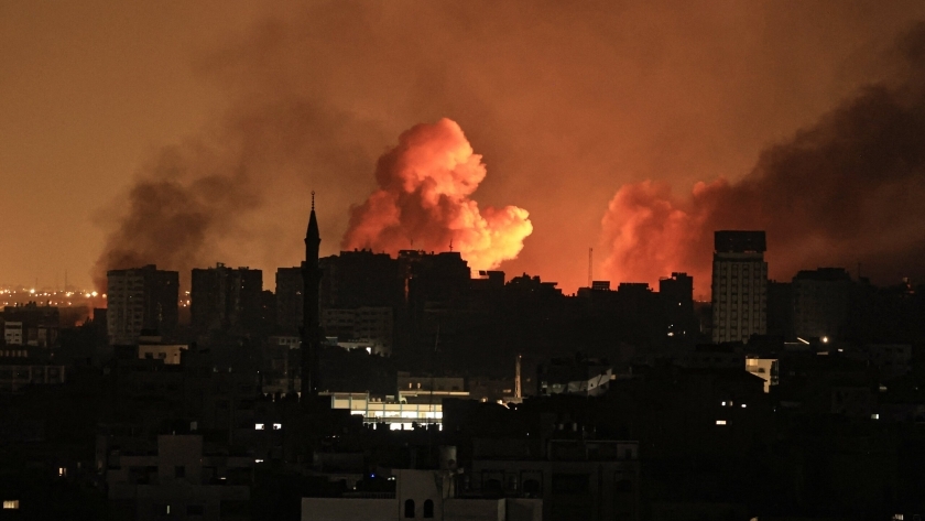 جانب من آثار القصف الإسرائيلي على غزة