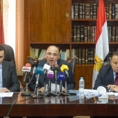 المستشار عادل السعيد مساعد وزير العدل للكسب في مؤتمر صحفي سابق - ارشيف