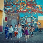صورة لأطفال من كفر الشيخ يلعبون فى الشارع