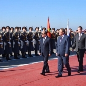 الرئيس عبدالفتاح السيسى لحظة وصوله العاصمة الروسية