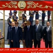 الرئيس عبد الفتاح السيسي أثناء وصوله مجلس النواب لإداء اليمين الدستورى