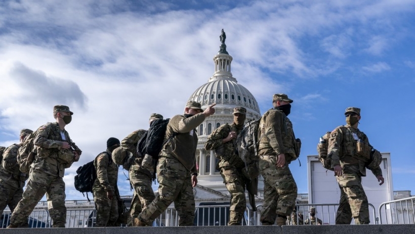 أفراد من الحرس الوطني الأمريكي يحرسون الكونجرس (أرشيفية)