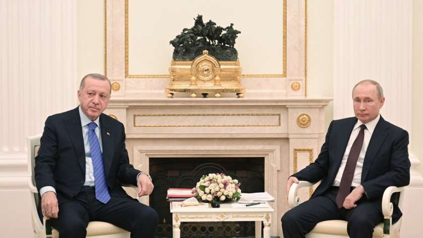 لقاء الرئيس الروسي فلاديمير بوتين مع نظيره التركي رجب طيب أردوغان