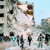 آثار الدمار فى شوارع سوريا بسبب الحرب