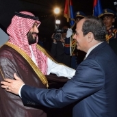 الرئيس السيسي خلال استقباله ولي العهد السعودي