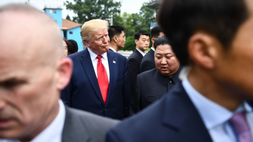 رئيس كوريا الشمالية والرئيس الأمريكي دونالد ترامب