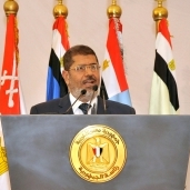 «مرسى» خلال إلقاء كلمته فى أحد احتفالات القوات المسلحة