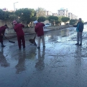 رفع مخلفات مياة المطر من شوارع دسوق