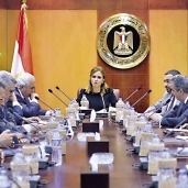 سحر نصر خلال لقائها مجلس الأعمال المصرى الأمريكى أمس