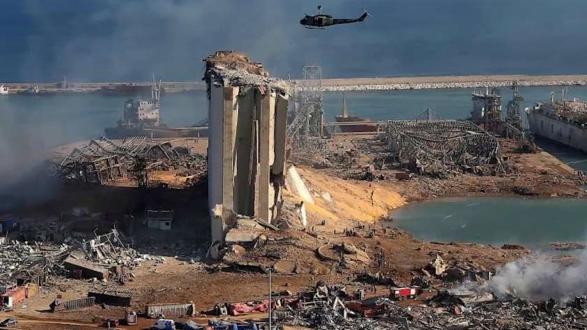 آثار انفجار ميناء بيروت
