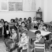 أطفال سوريون فى مراكز تعليمية لإعادة تأهيلهم ولتخفيف أعباء تغير اللهجة