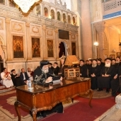 البابا تواضروس خلال إلقاء «عظته» فى كنيسة الإسكندرية