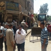 إزالة 345 حالة إشغال طريق بمدينة ناصر في بني سويف