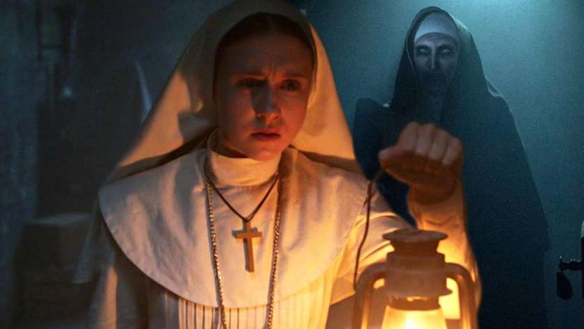 مشهد من فيلم  الرعب «The Nun 2»