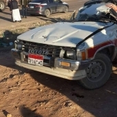 السيارة التى وقع بها الحادث بطريق مطروح إسكندرية