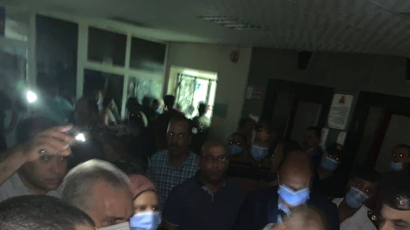 صورة لحريق غرفة عناية الباطنة بمستشفى كفر الشيخ العام