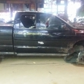 صورة السيارة التى حدث بها تلفيات فى مشاجرة فيصل