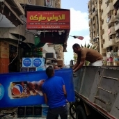 حملة لرفع تعديات الطريق بحي منتزه ثان بالإسكندرية