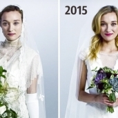 شكل فستان زفاف من 1915- 2015