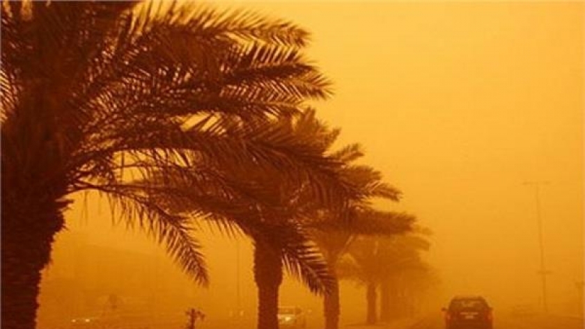 العاصفة الترابية في الكويت