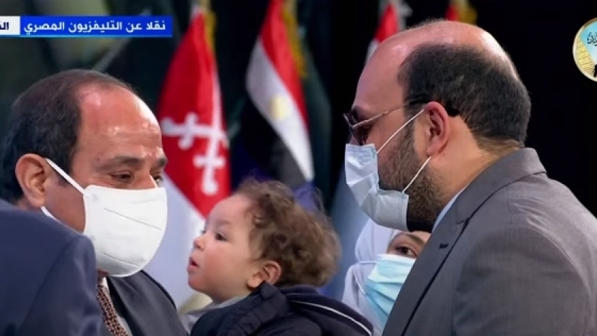 الرئيس عبدالفتاح السيسي  خلال احتفالية يوم الشهيد