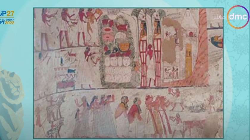 رسومات تظهر ارتداء المصري القديم للملابس الشتوية