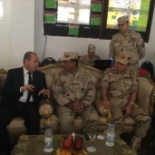 بالصور| محافظ دمياط يستقبل قائد الجيش الثاني الميداني