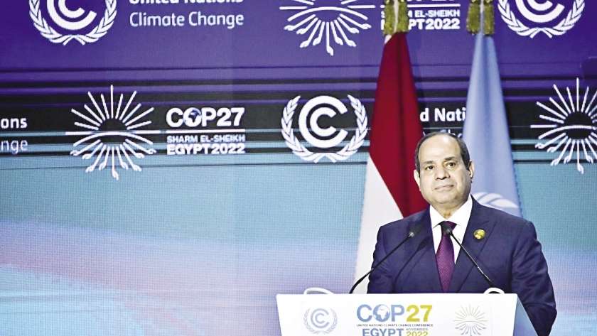 الرئيس السيسي خلال مؤتمر قمة المناخ