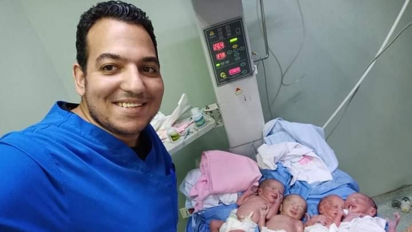 ولادة قيصرية ناجحة لـ4 توائم بمستشفى قنا الجامعي