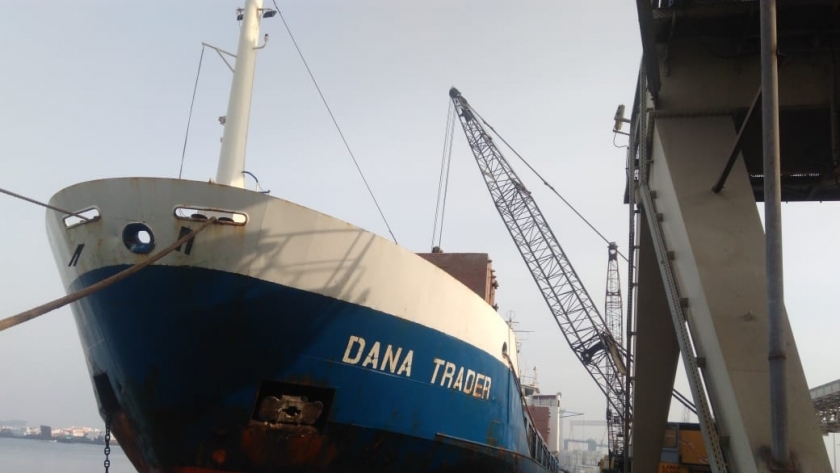 سفينه الأخشاب المشعة في ميناء الإسكندرية