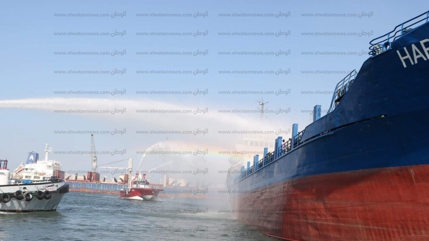 مصرع أحد أعضاء سفينة حبيبة بعد إحتراقها في ميناء دمياط