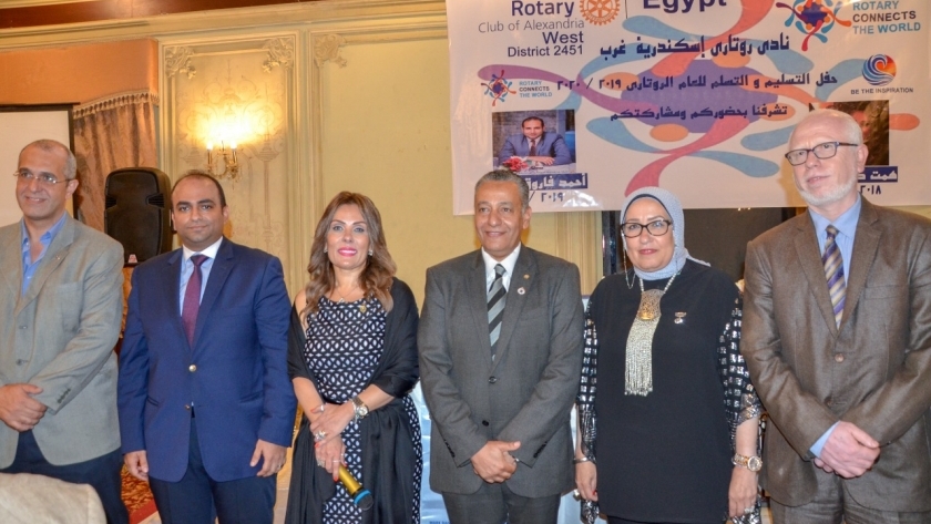 نائب محافظ الإسكندرية يشهد حفل التسليم للعام لروتاري 2019 -2020