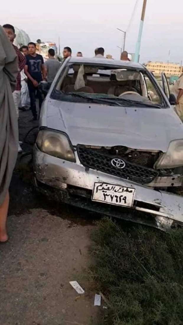 مصرع 3 سيدات في حادث سقوط سيارة بمصرف في الفيوم