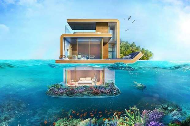 بالصور| تعرف على أسعار المنازل الزجاجية تحت الماء في دبي