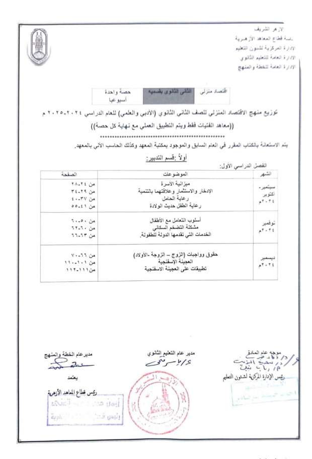 توزيع مناهج الأزهر الجديدة 2024-2025 للمرحلة الثانوية.. اعرف منهجك - التقرير