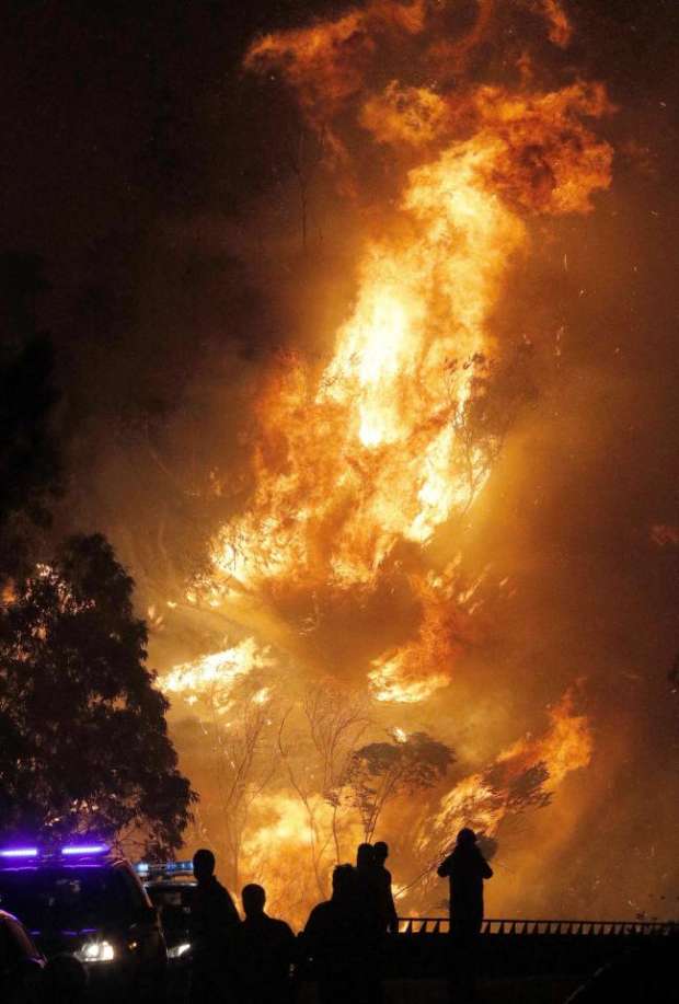 بالصور| لقطات "مرعبة" لسحب الدخان الناجمة عن حرائق الغابات في البرتغال