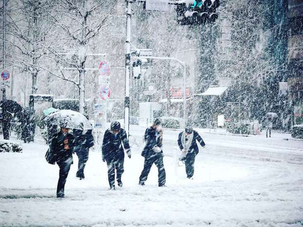 بالصور| الثلوج اليابانية تغيب بعد "كينيدي" لتظهر مع "ترامب"