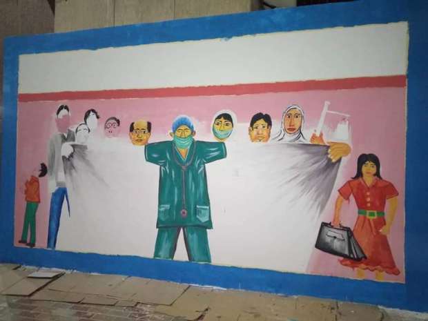 بأيدي فناني سيناء.. رسم جرافيتي بشوارع العريش لدعم الجيش الأبيض 