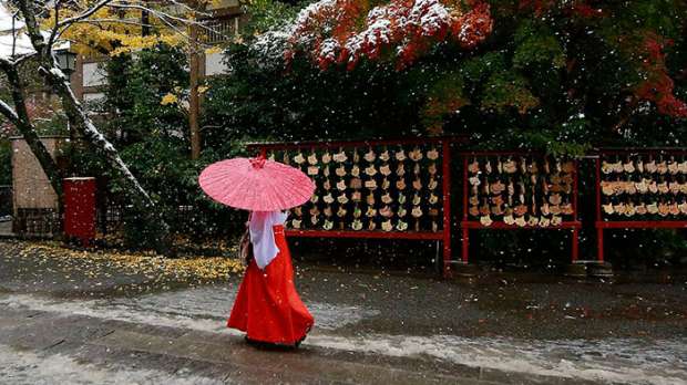 بالصور| الثلوج اليابانية تغيب بعد "كينيدي" لتظهر مع "ترامب"