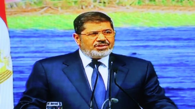 مرسي: دماؤنا هي البديل عن مياه النيل