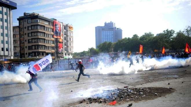  مواجهة بين نقابيين وقوات الأمن في العاصمة التركية 