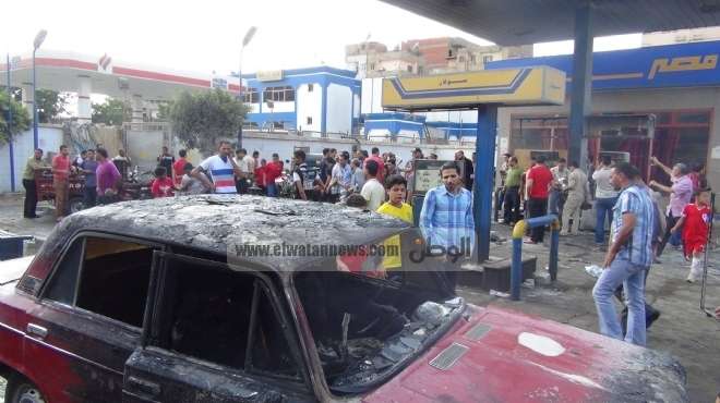  إصابة 4 مواطنين وتحطيم محطة وقود في مشاجرة بالشرقية