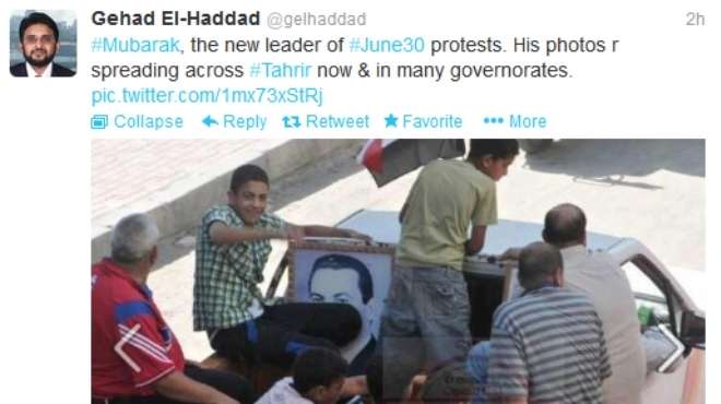 المتحدث باسم الإخوان يعتذر لمتظاهري التحرير بعد اتهامهم برفع صور مبارك