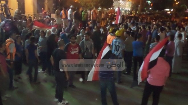 آلاف المواطنين يتوافدون على ميدان النصر بكفرالشيخ في احتفالات أكتوبر