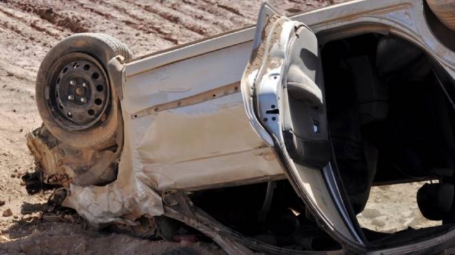  مصرع 3 وإصابة 5 في حادث انقلاب سياره بالمنيا بسبب سوء الأحوال الجوية