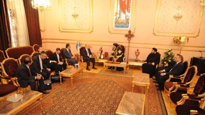 بالصور| تواضروس يلتقي وزير خارجية قبرص وبابا الروم الأرثوذكس